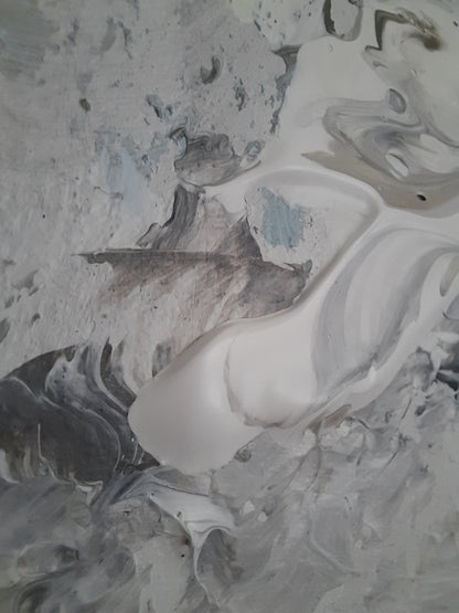 Luna - Texturált, modern, absztrakt akril festmény (100x80cm)