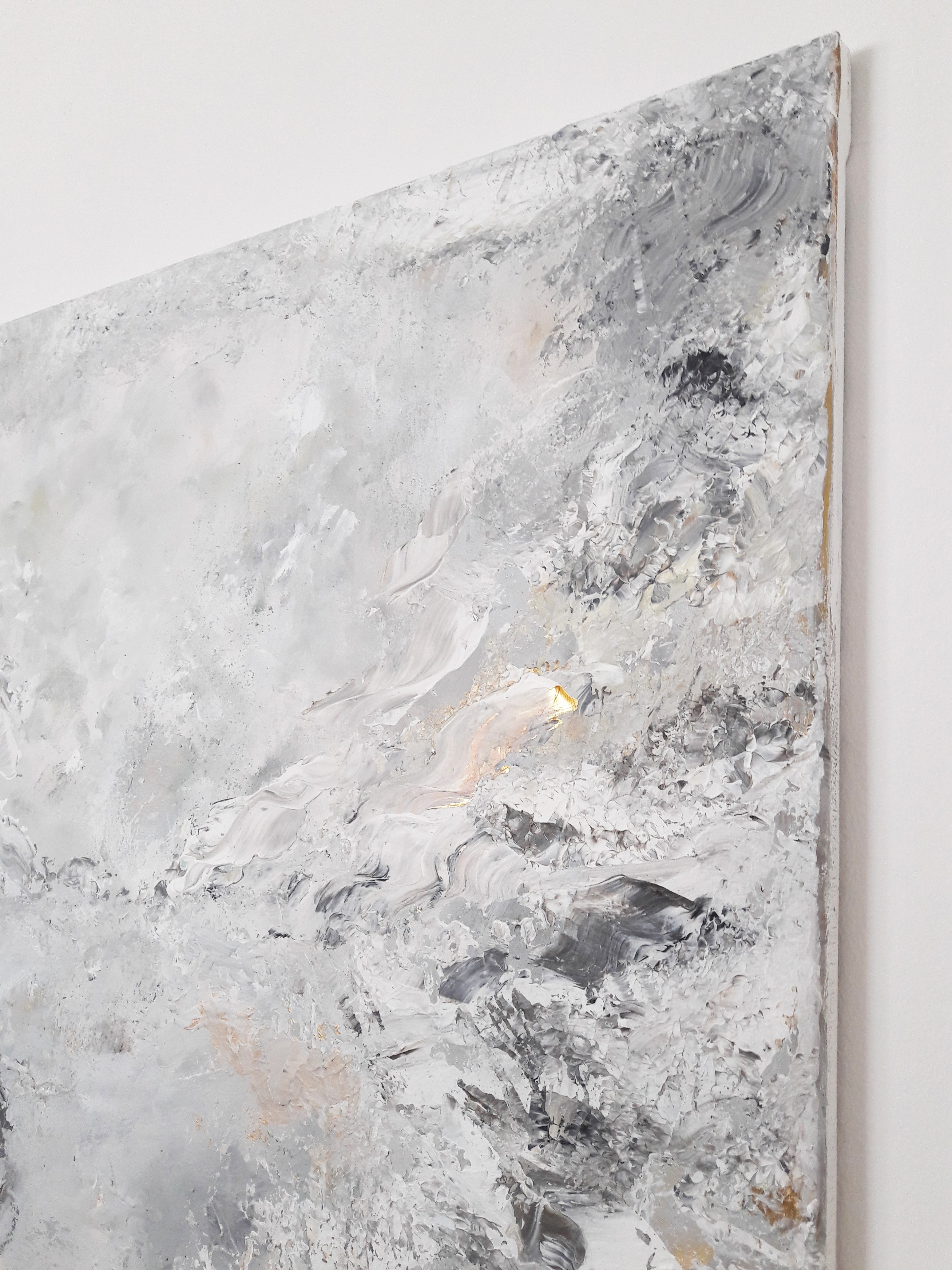 Luna - Texturált, modern, absztrakt akril festmény (100x80cm) - MINIMAL COLLECTION