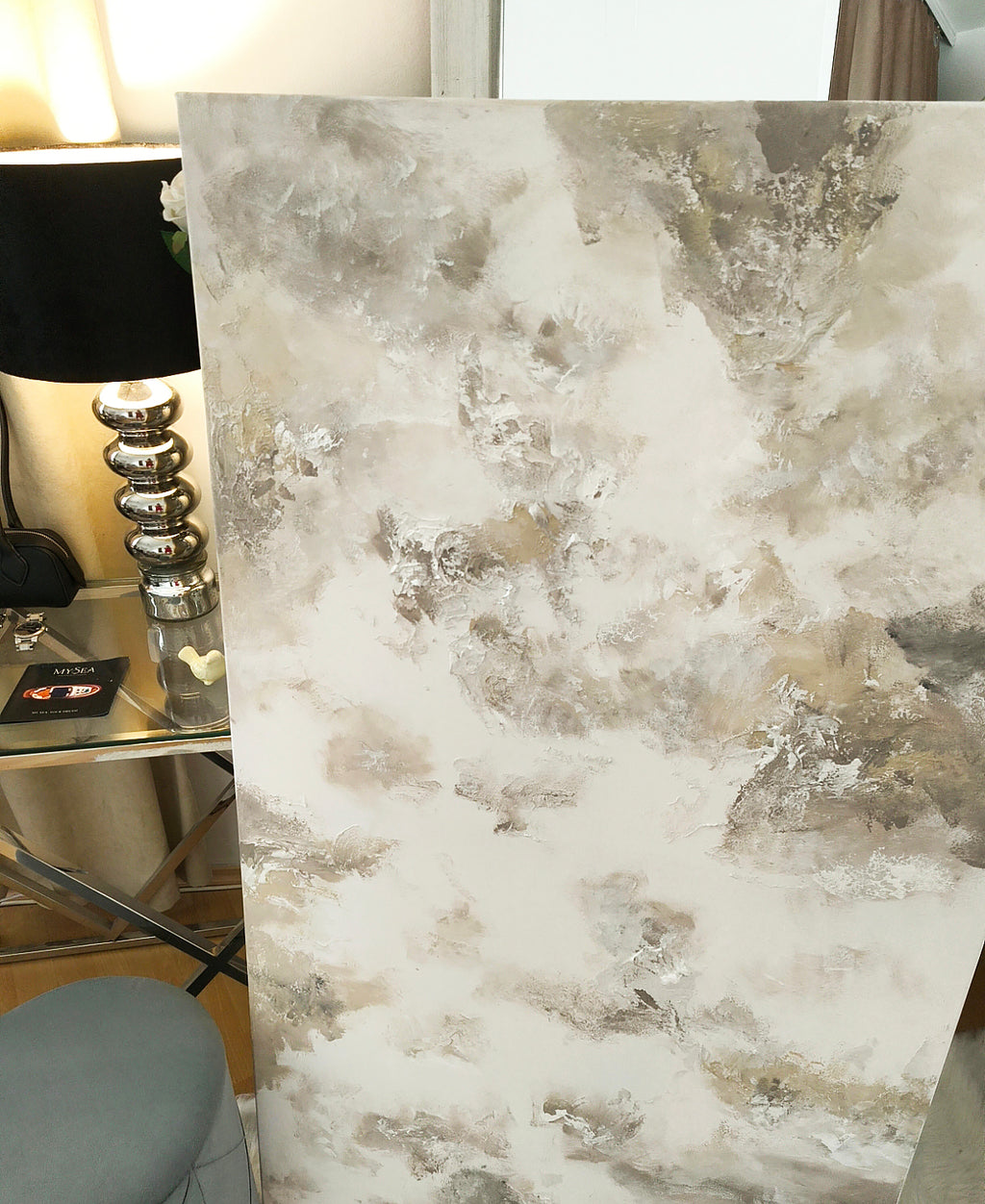 Maeve - Texturált, 3D felületű akril festmény (140x80cm) - MINIMAL COLLECTION