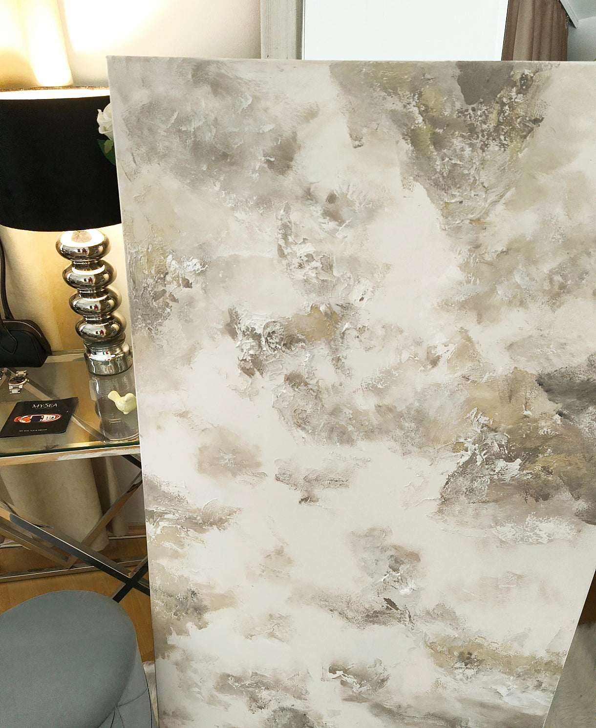 Maeve - Texturált, 3D felületű akril festmény (140x80cm) - MINIMAL COLLECTION