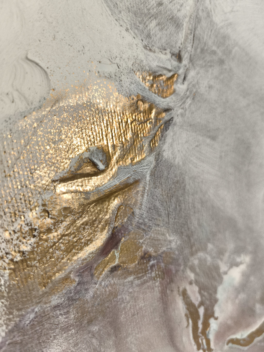 Golden Lily - Texturált, modern, absztrakt akril festmény (100x80cm) - MARBLE COLLECTION