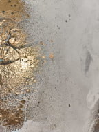 Golden Lily - Texturált, modern, absztrakt akril festmény (100x80cm) - MARBLE COLLECTION