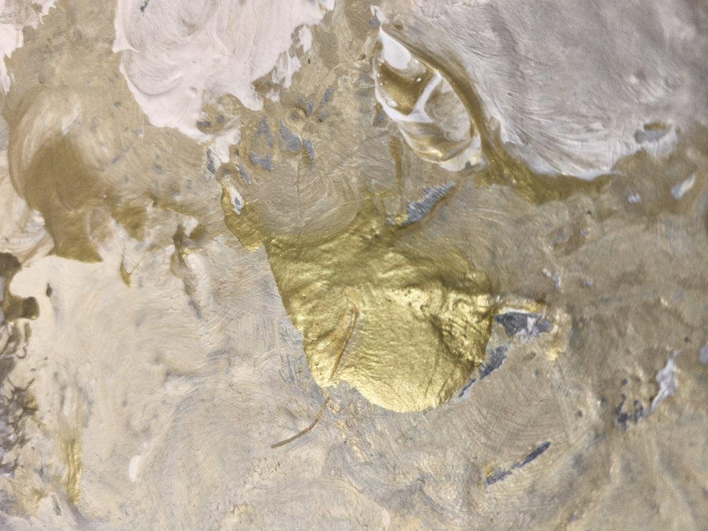 Sunlit Peace - Texturált, modern, absztrakt akril festmény (100x80cm) FOGLALVA