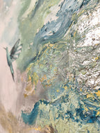 Morning Mist - Texturált, modern, absztrakt akril festmény (100x80cm)