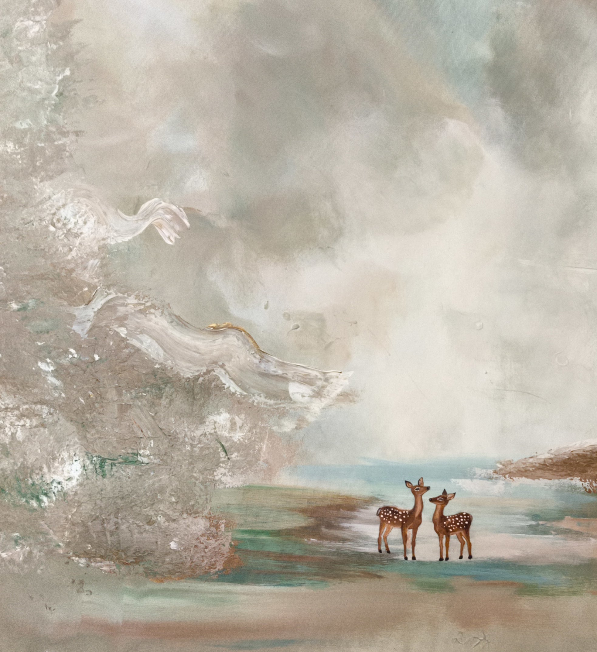 Infinite Horizon - Texturált, modern, absztrakt akril festmény (100x80cm)