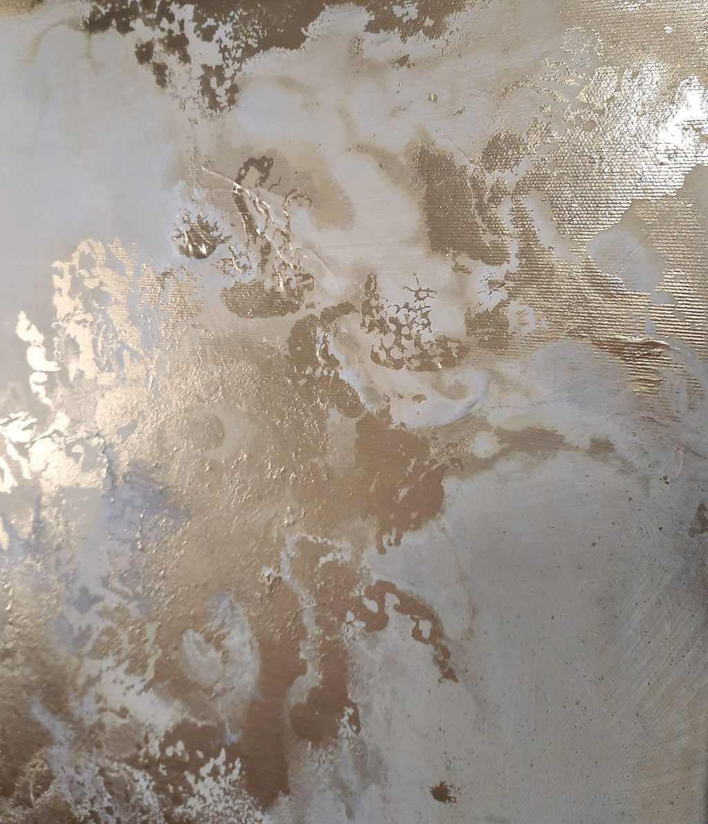 Golden Lana - Texturált, modern, absztrakt akril festmény (100x80cm) - MARBLE COLLECTION