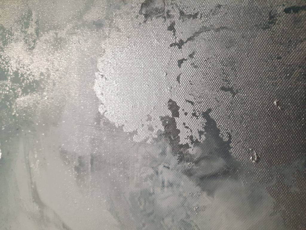 Silver Adriel - Texturált akril festmény - MARBLE COLLECTION