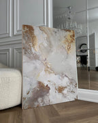 Golden Lana - Texturált, modern, absztrakt akril festmény (100x80cm) - MARBLE COLLECTION