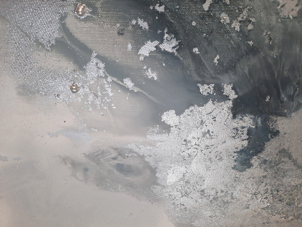 Silver Adriel - Texturált akril festmény - MARBLE COLLECTION