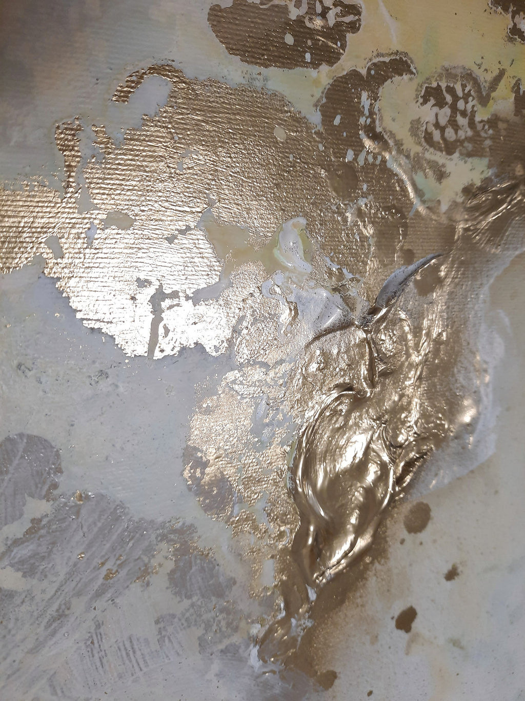 Golden Lana - Texturált, modern, absztrakt akril festmény (100x80cm) - MARBLE COLLECTION