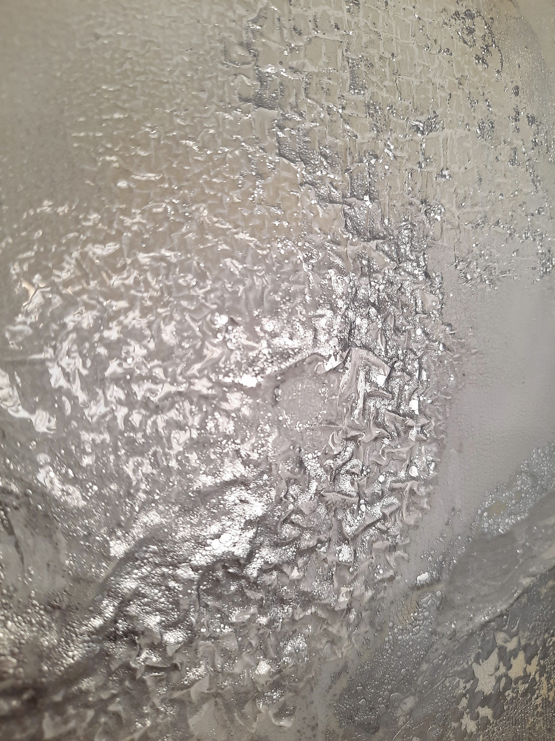 Silver Calla - Texturált akril festmény - MARBLE COLLECTION