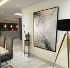 Silver Calla - Texturált akril festmény - MARBLE COLLECTION