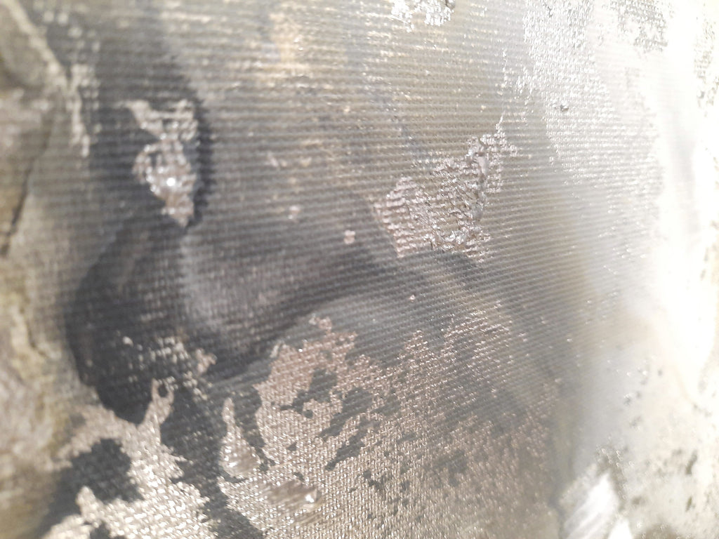 Silver Liliana - Texturált akril festmény sok ezüst részlettel (130x80cm) - MARBLE COLLECTION