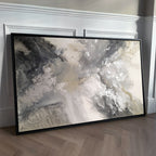 Silver Liliana - Texturált akril festmény sok ezüst részlettel (130x80cm) - MARBLE COLLECTION