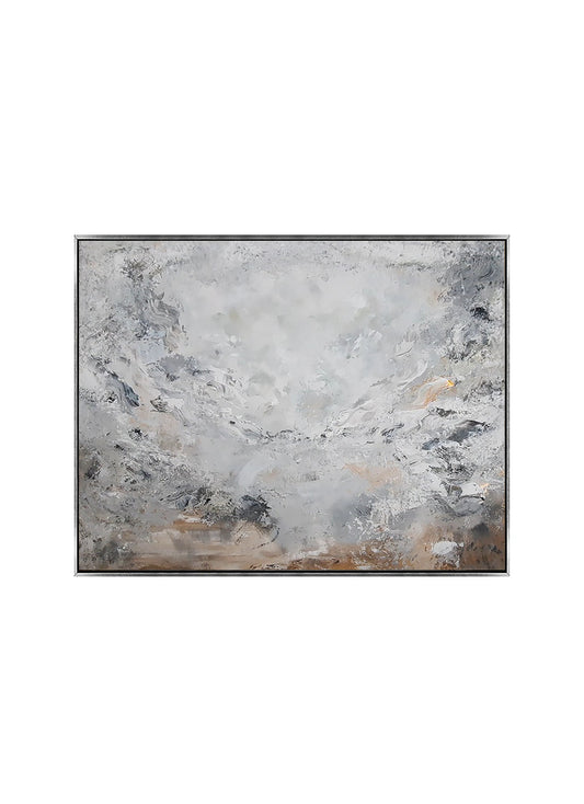 Luna - Texturált, modern, absztrakt akril festmény (100x80cm)