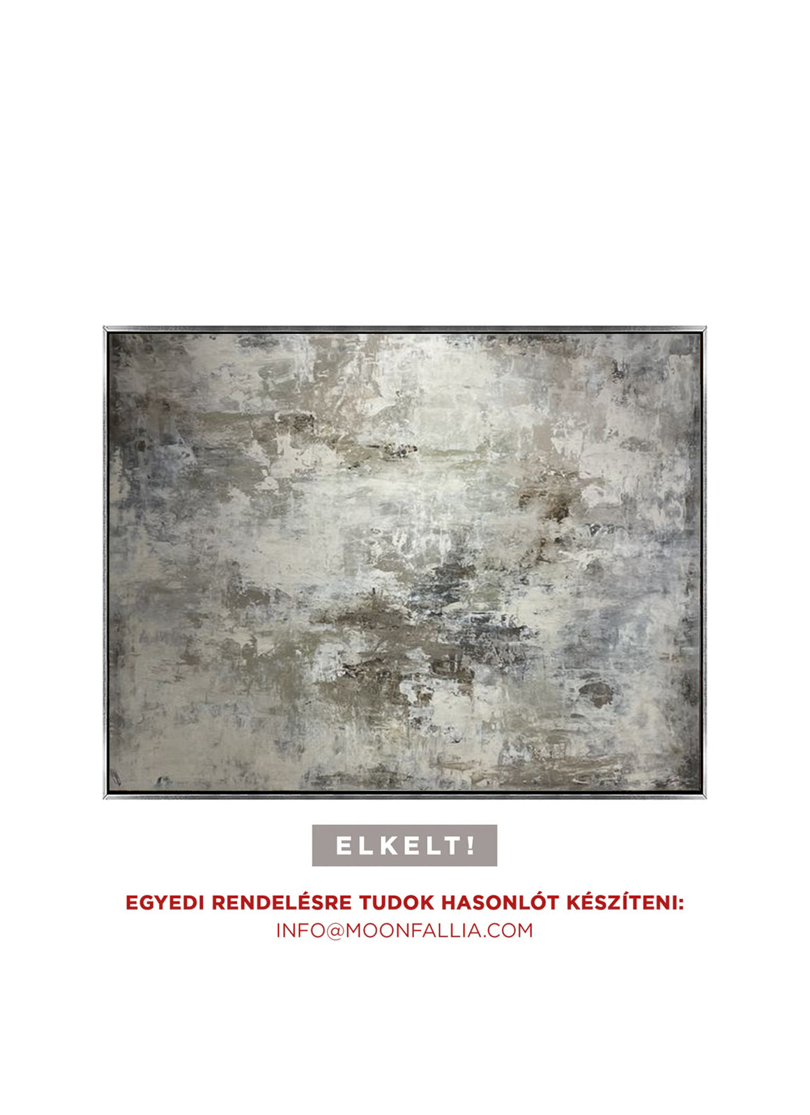 Callie - Texturált, 3D felületű akril festmény (130x100cm) - MINIMAL COLLECTION