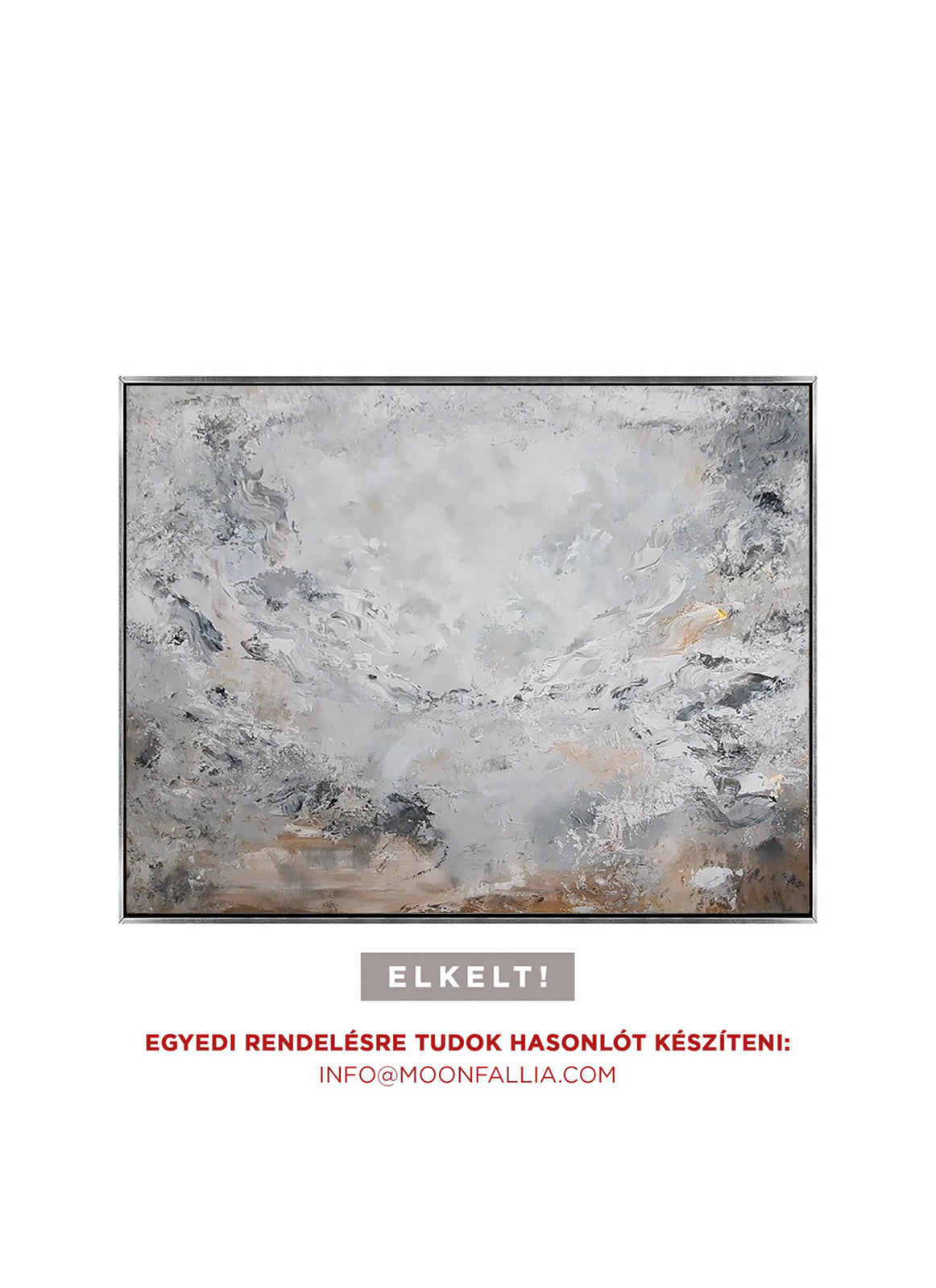 Luna - Texturált, modern, absztrakt akril festmény (100x80cm) - MINIMAL COLLECTION