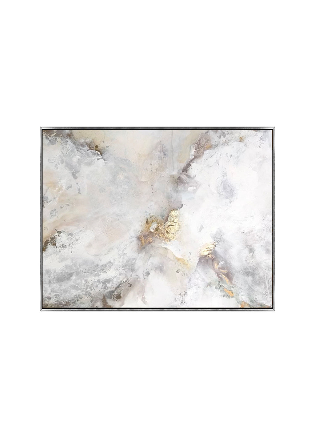 Golden Lily - Texturált, modern, absztrakt akril festmény (100x80cm) - MARBLE COLLECTION