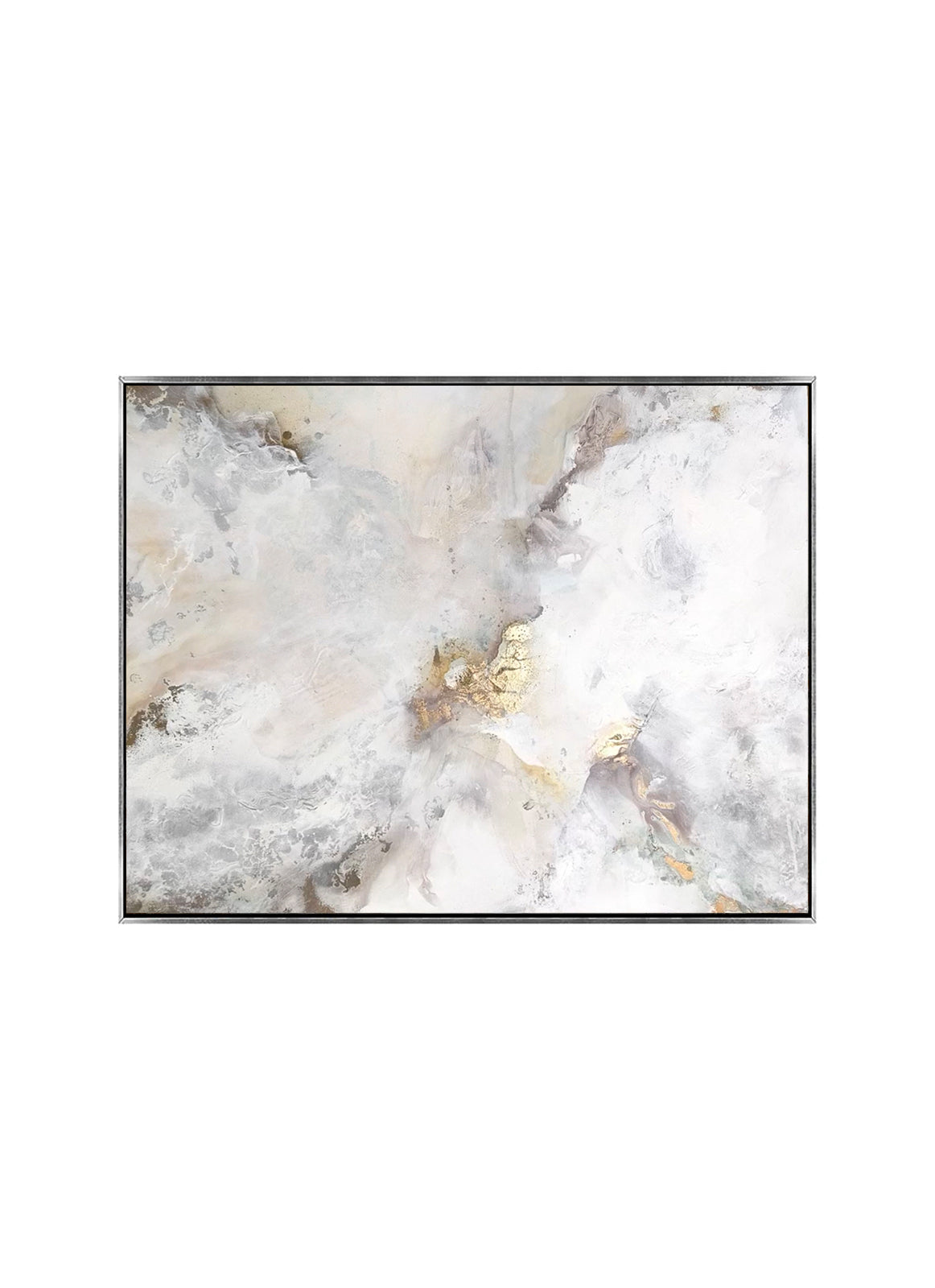 Golden Lily - Texturált, modern, absztrakt akril festmény (100x80cm) - MARBLE COLLECTION