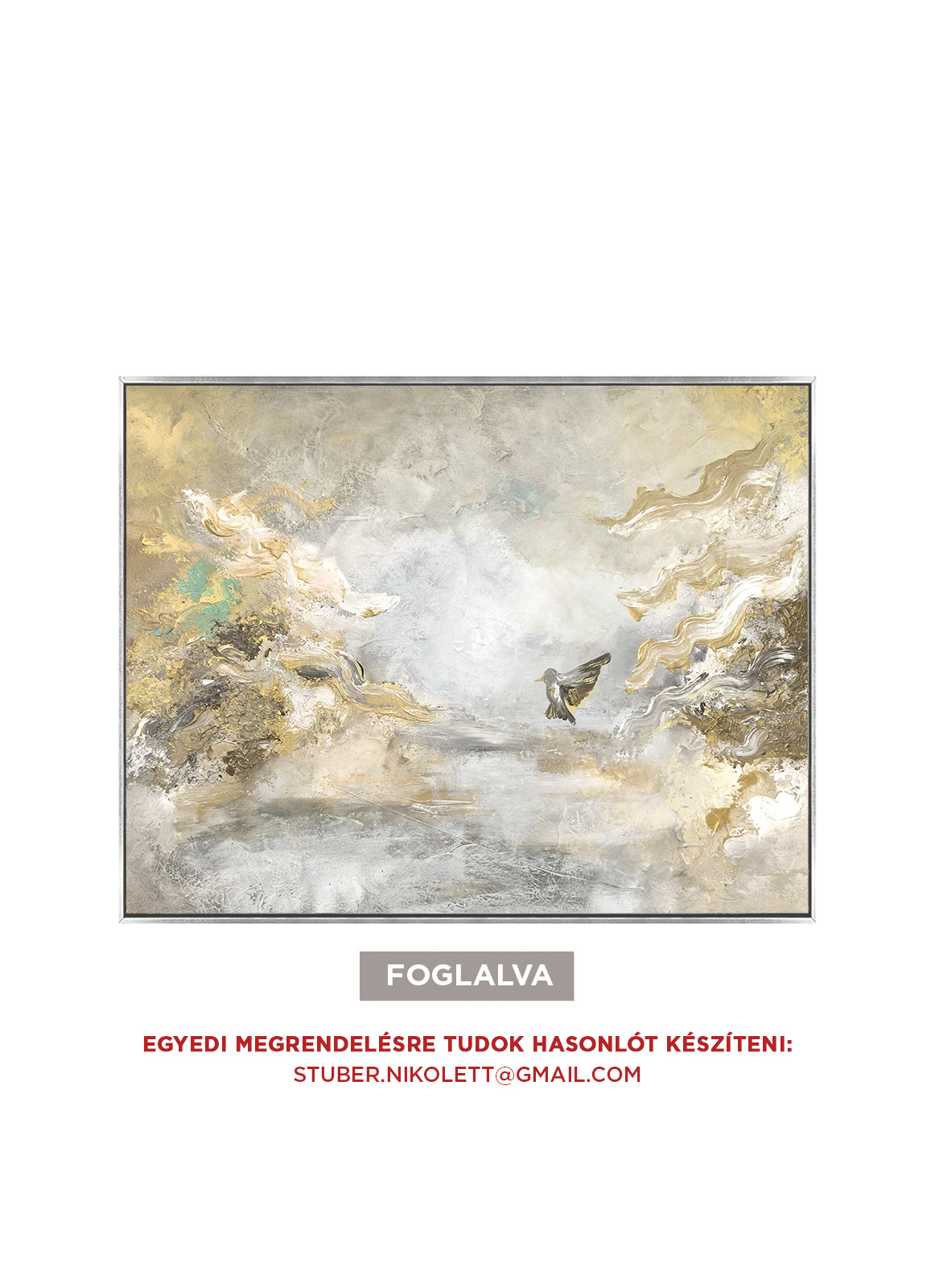 Sunlit Peace - Texturált, modern, absztrakt akril festmény (100x80cm) FOGLALVA