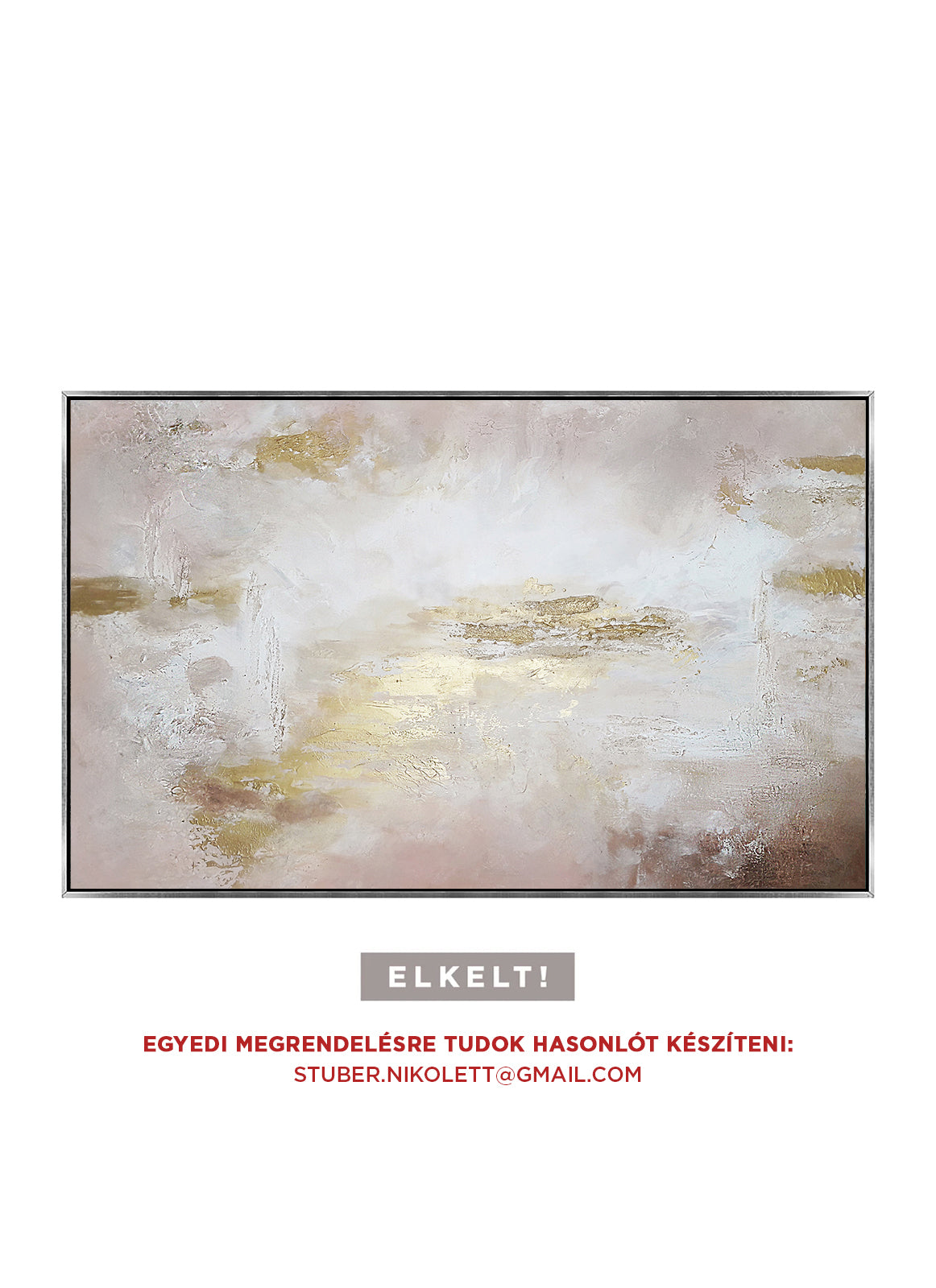 Mia - Texturált, 3D felületű akril festmény (130x80cm) - MINIMAL COLLECTION