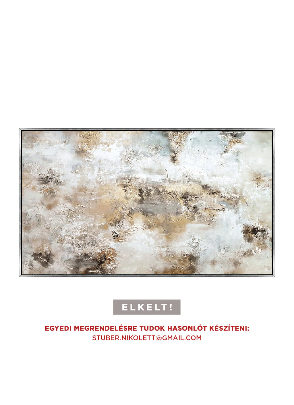 Madison - Texturált, 3D felületű akril festmény (140x80cm)