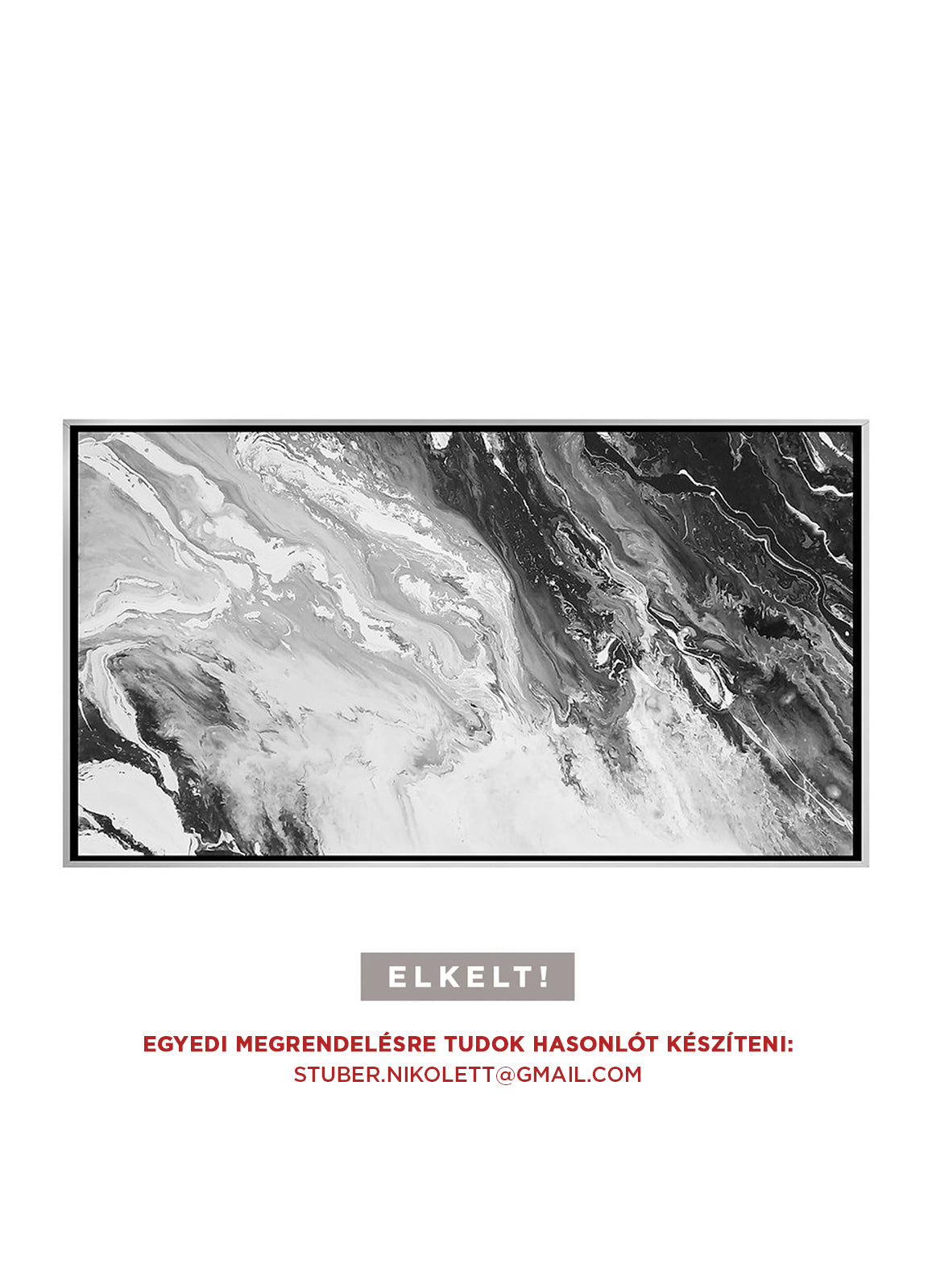 Sea In The Moonlight - Akril festmény - MARBLE COLLECTION