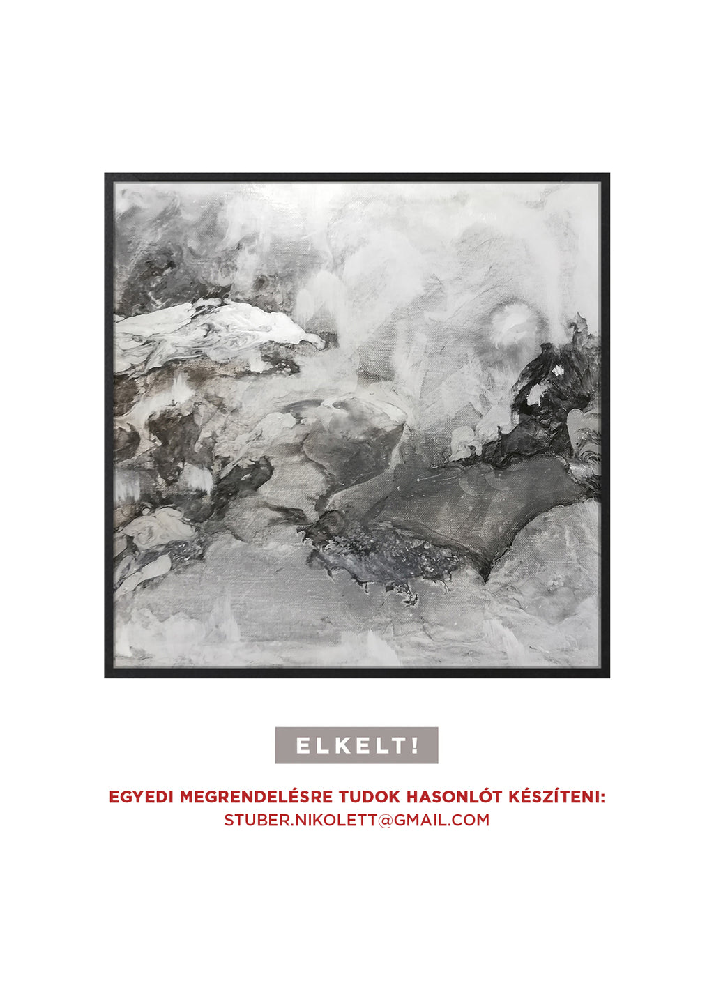 Charcoal Sky - Akril festmény - MARBLE COLLECTION