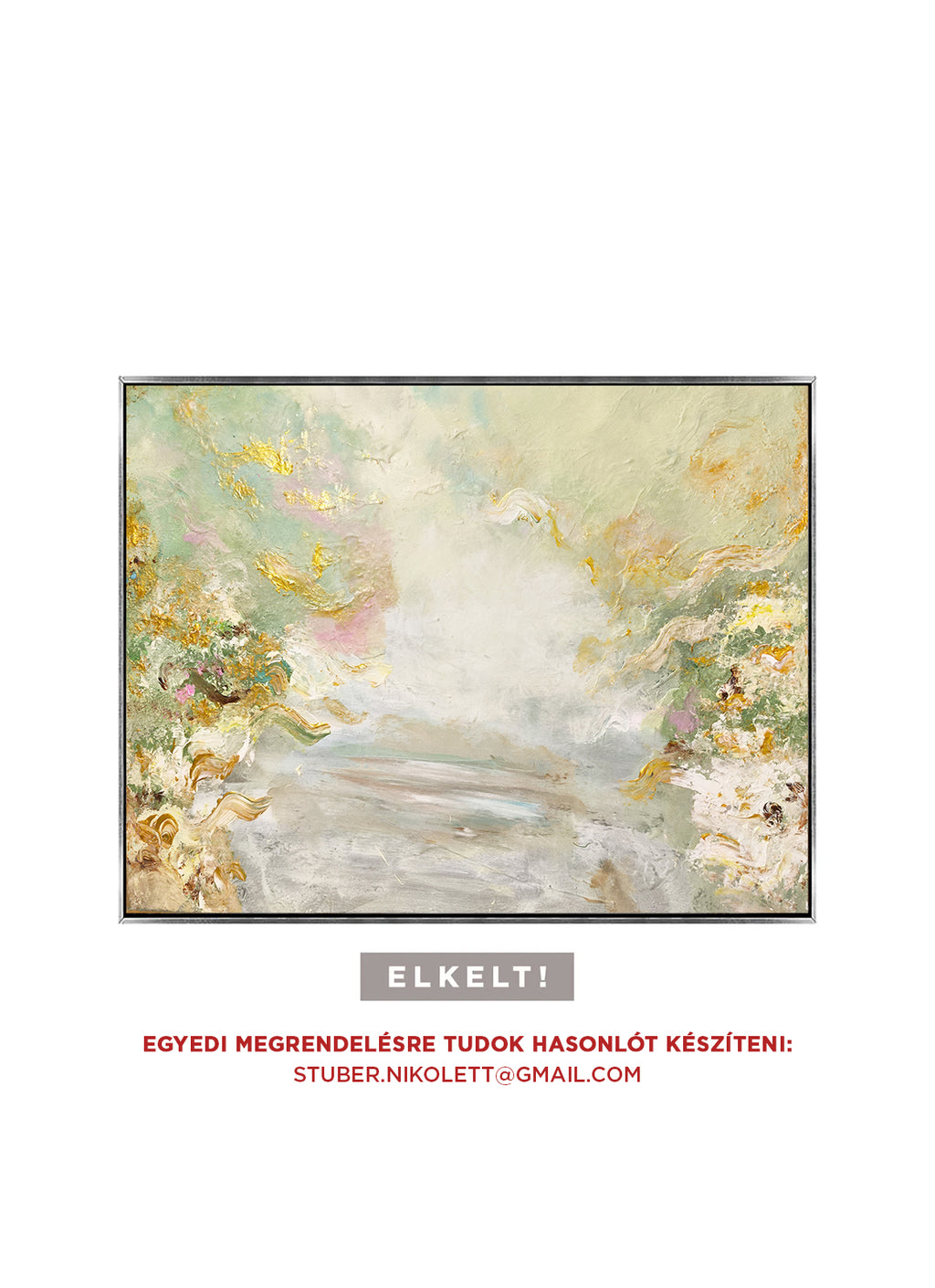 Mystic Garden - Texturált, modern, absztrakt akril festmény (100x80cm)