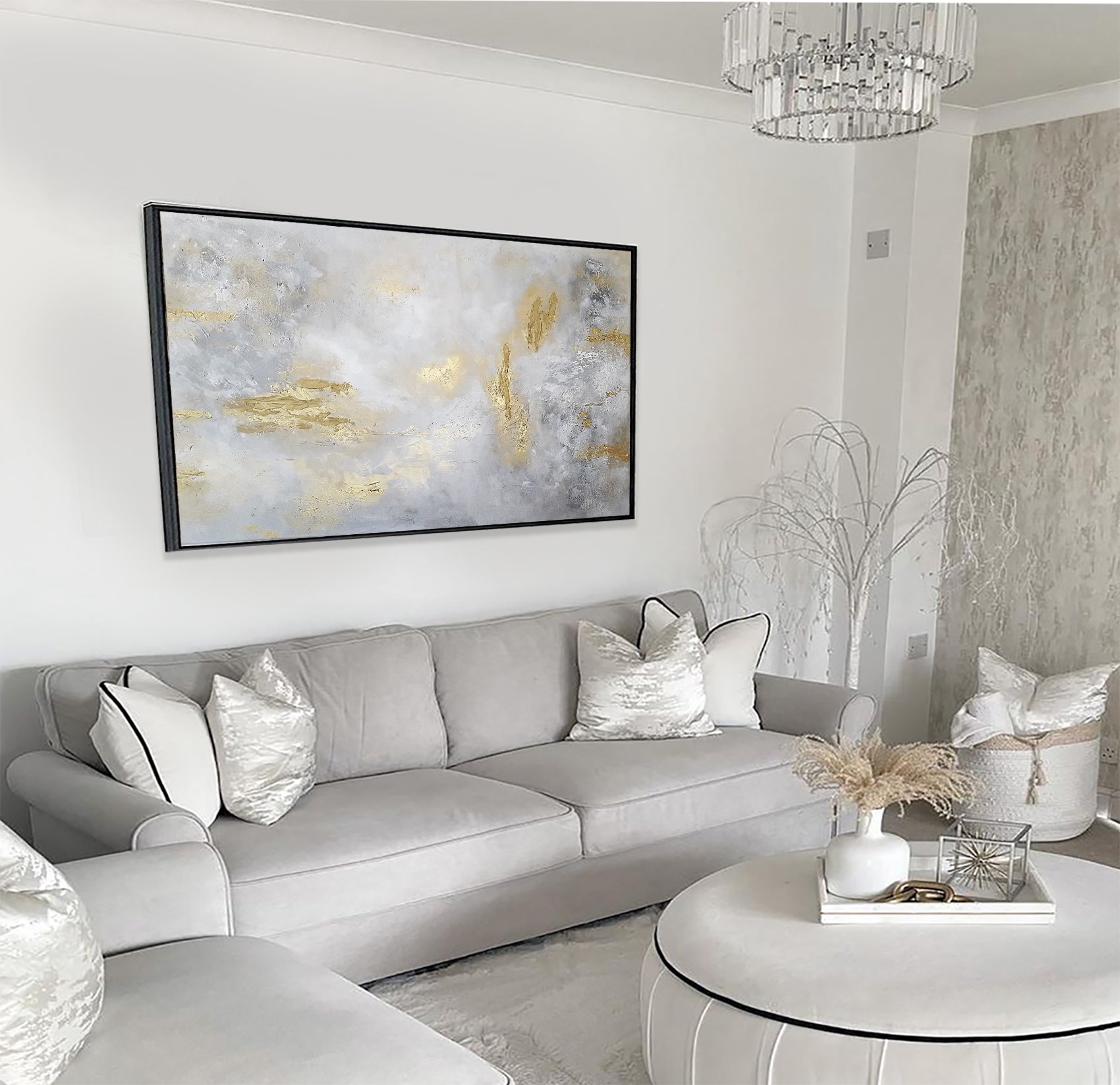 Melaniea - Texturált, 3D felületű akril festmény (130x80cm) - MINIMAL COLLECTION