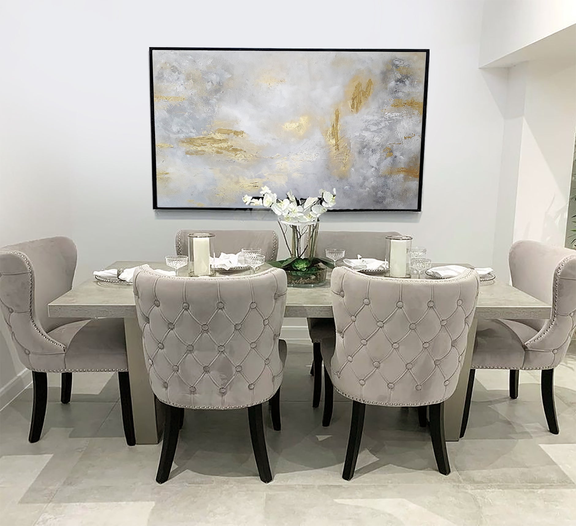 Melaniea - Texturált, 3D felületű akril festmény (130x80cm) - MINIMAL COLLECTION