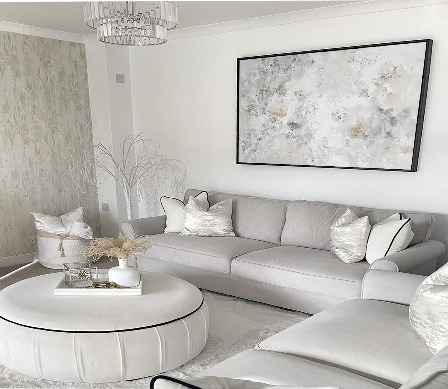 Malia - Texturált, 3D felületű akril festmény (130x80cm) - MINIMAL COLLECTION