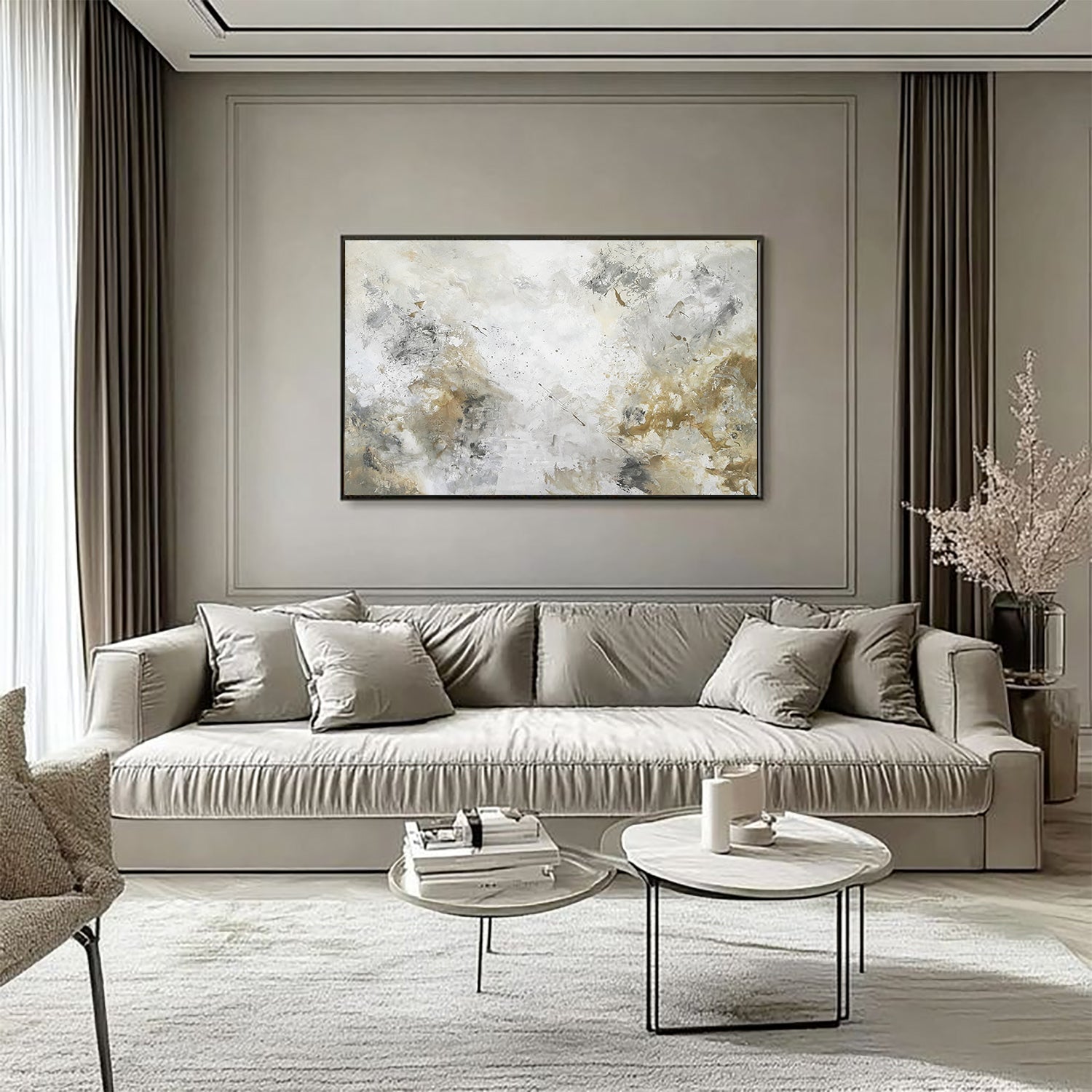 Mahira - Texturált felületű akril festmény (120x75cm) - MINIMAL COLLECTION