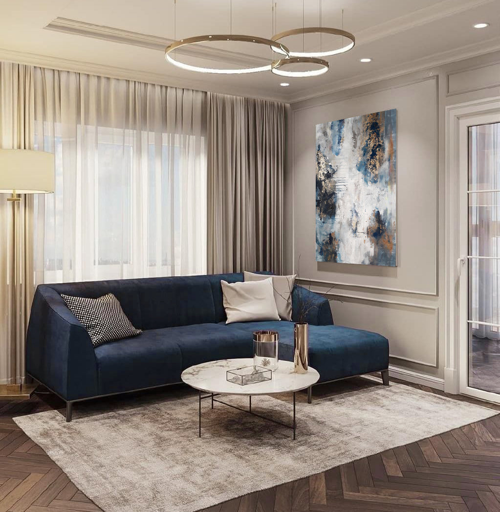 Madeline - Texturált, 3D felületű akril festmény (140x80cm) - MINIMAL COLLECTION