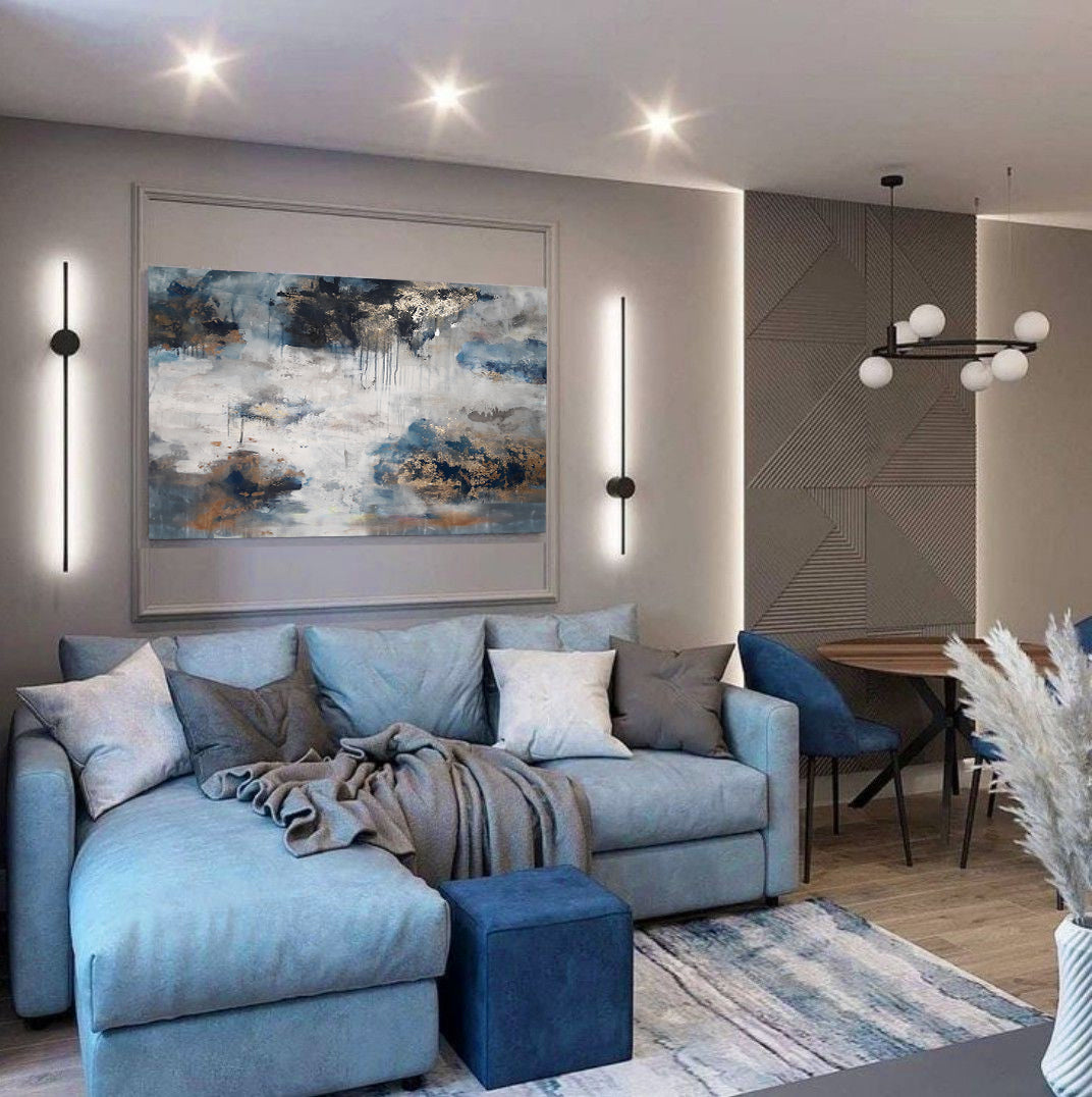 Madeline - Texturált, 3D felületű akril festmény (140x80cm) - MINIMAL COLLECTION