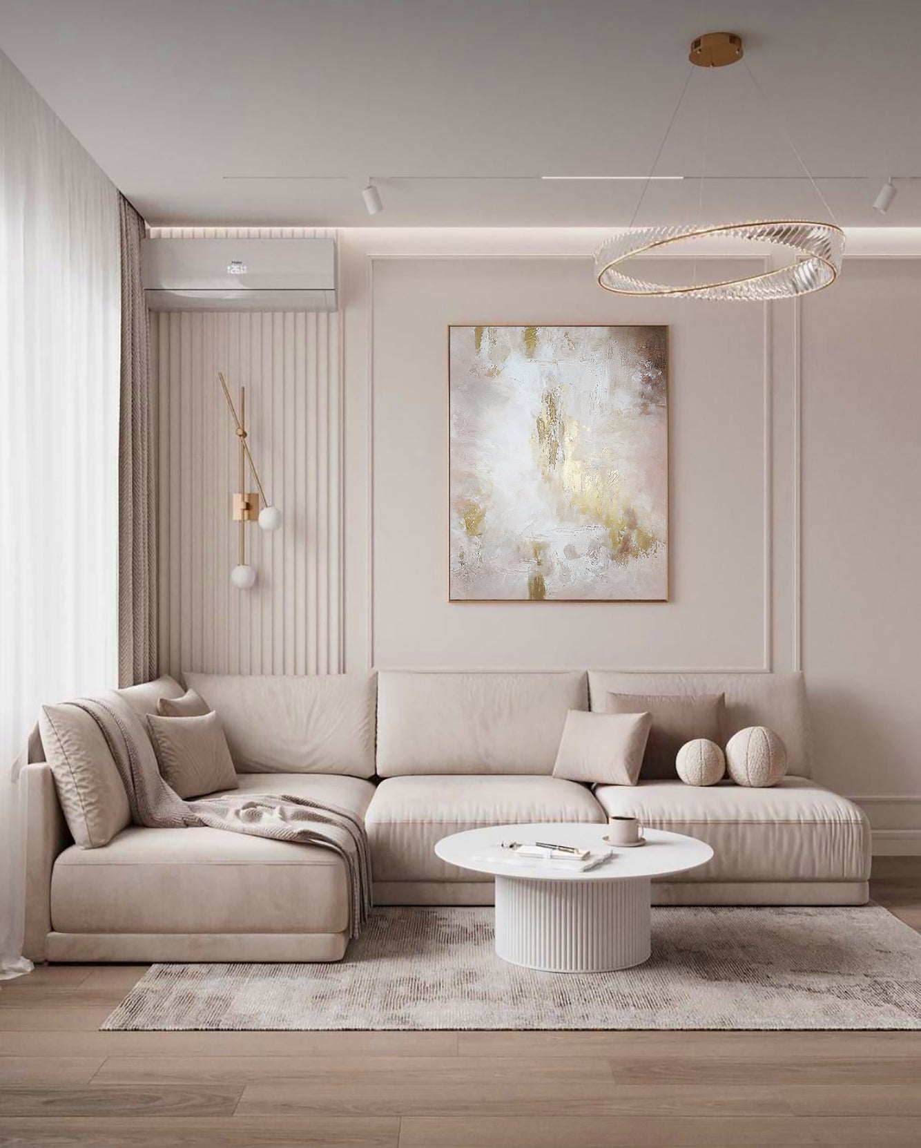 Mia - Texturált, 3D felületű akril festmény (130x80cm) - MINIMAL COLLECTION