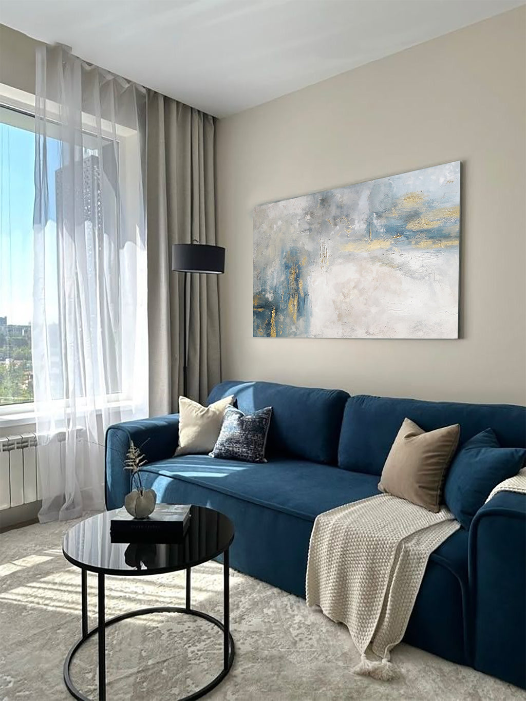 Maren - Texturált, 3D felületű akril festmény (130x80cm) - MINIMAL COLLECTION