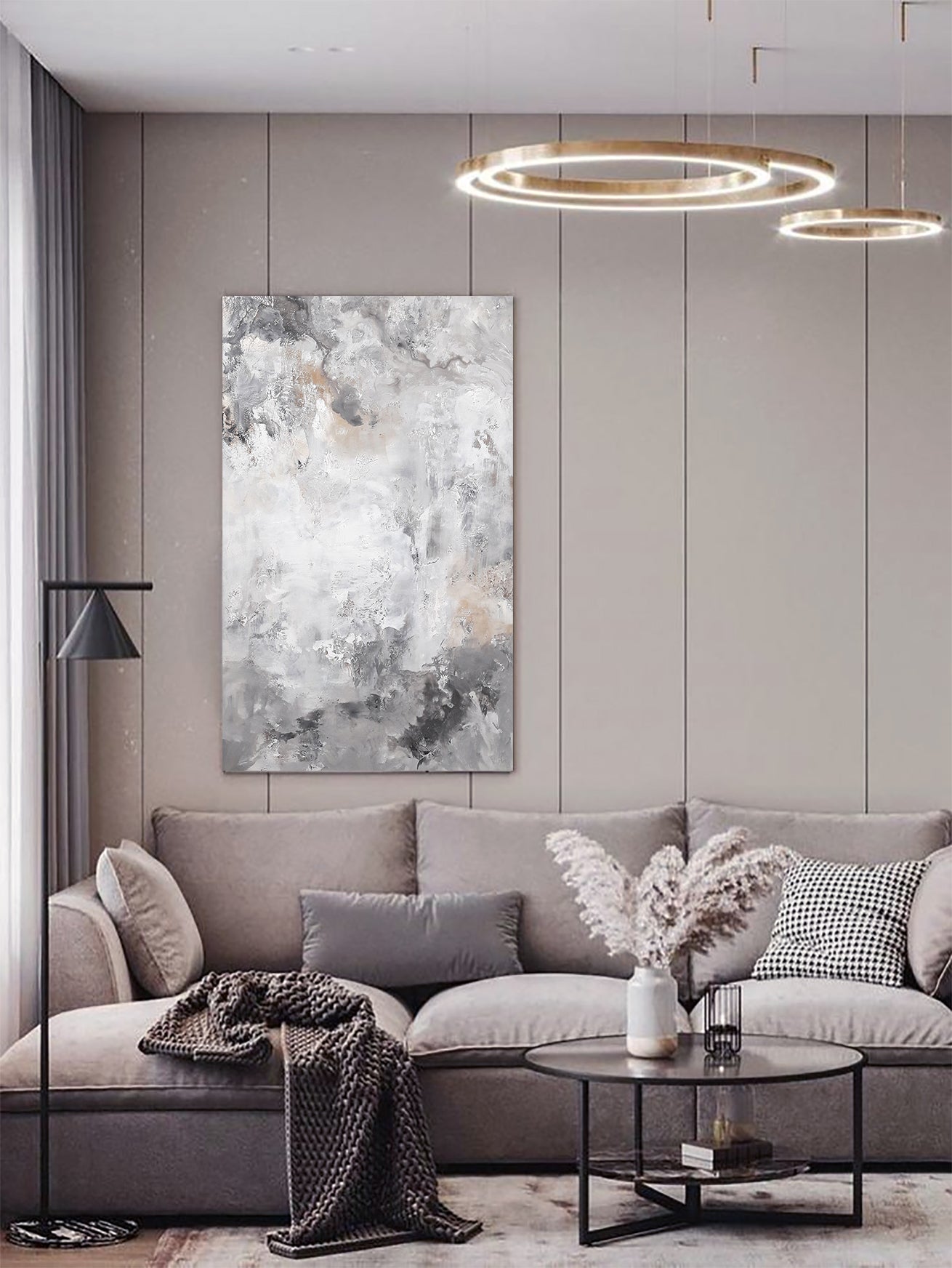 Millie - Texturált, 3D felületű akril festmény (140x80cm) - MINIMAL COLLECTION