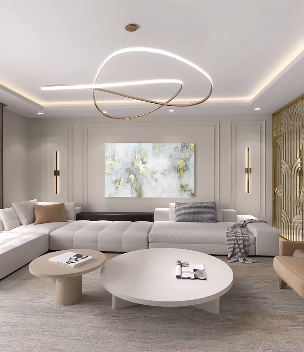 Chloe - Texturált, 3D felületű akril festmény (130x80cm) - MINIMAL COLLECTION -