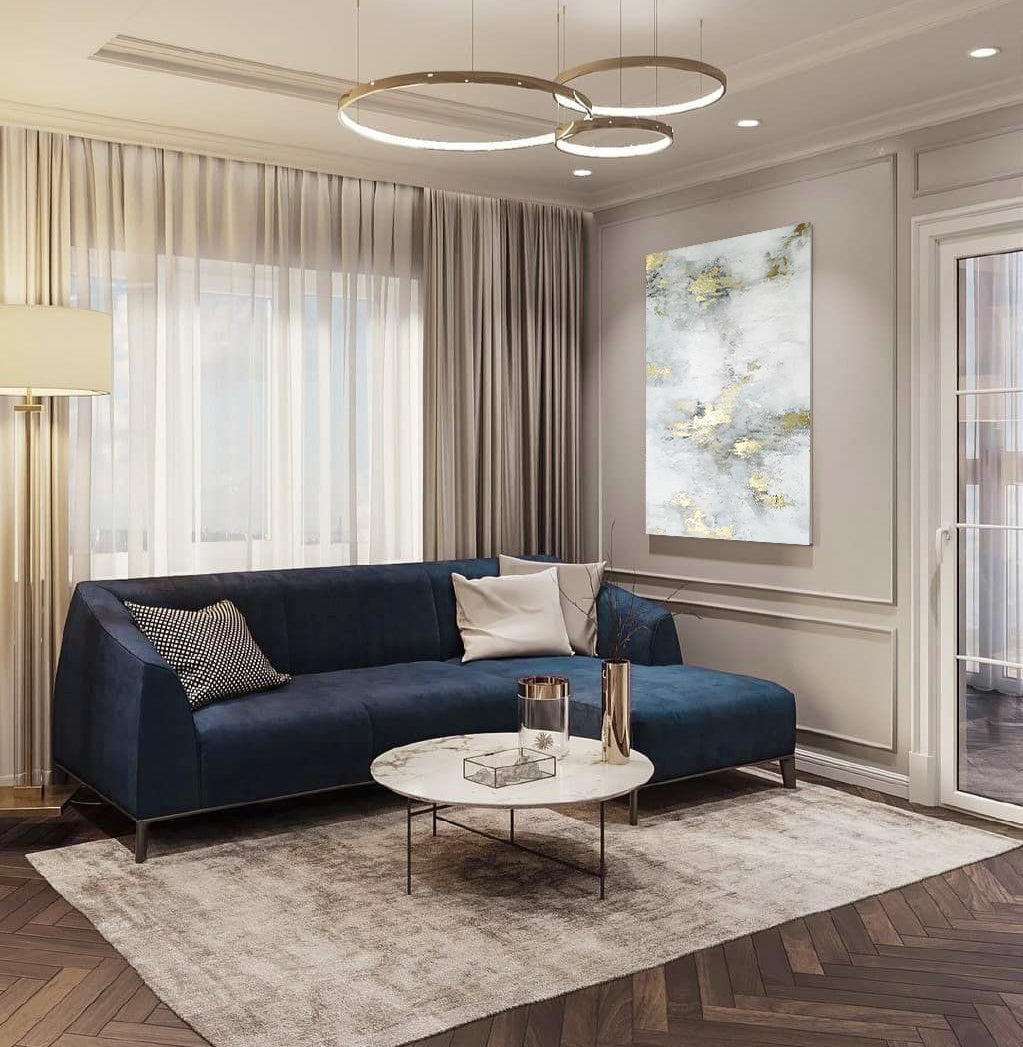 Chloe - Texturált, 3D felületű akril festmény (130x80cm) - MINIMAL COLLECTION -