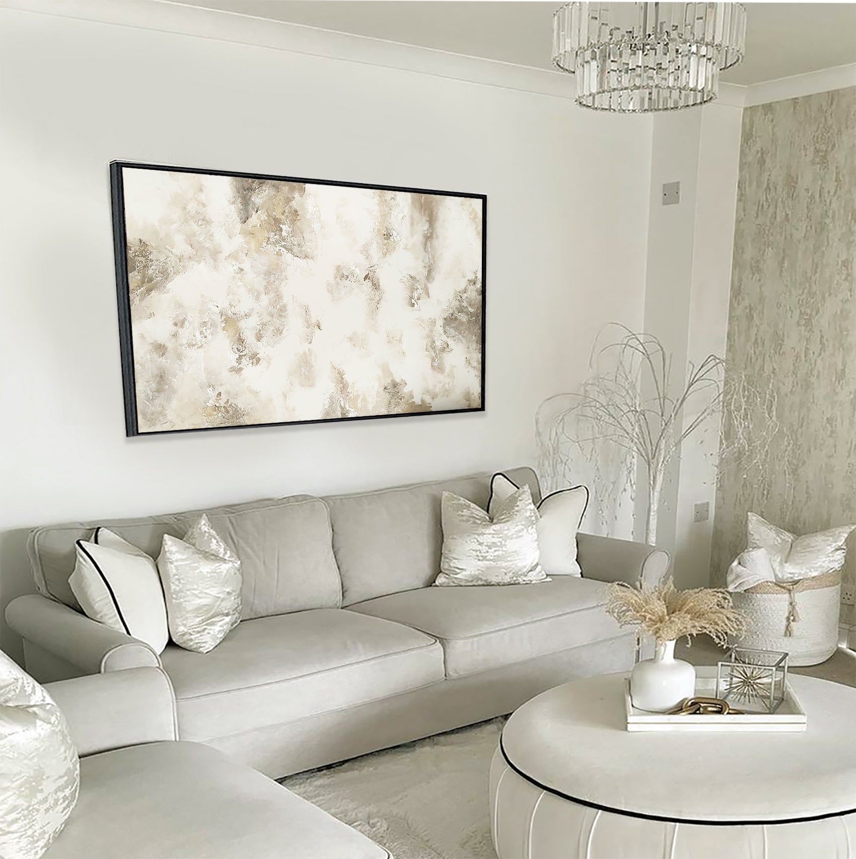 Maeve - Texturált, 3D felületű akril festmény (140x80cm) - MINIMAL COLLECTION