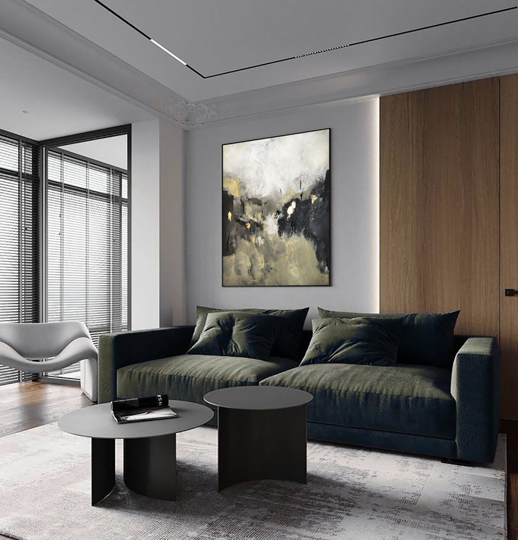 Magnolia - Texturált akril festmény (100x80cm) - MINIMAL COLLECTION