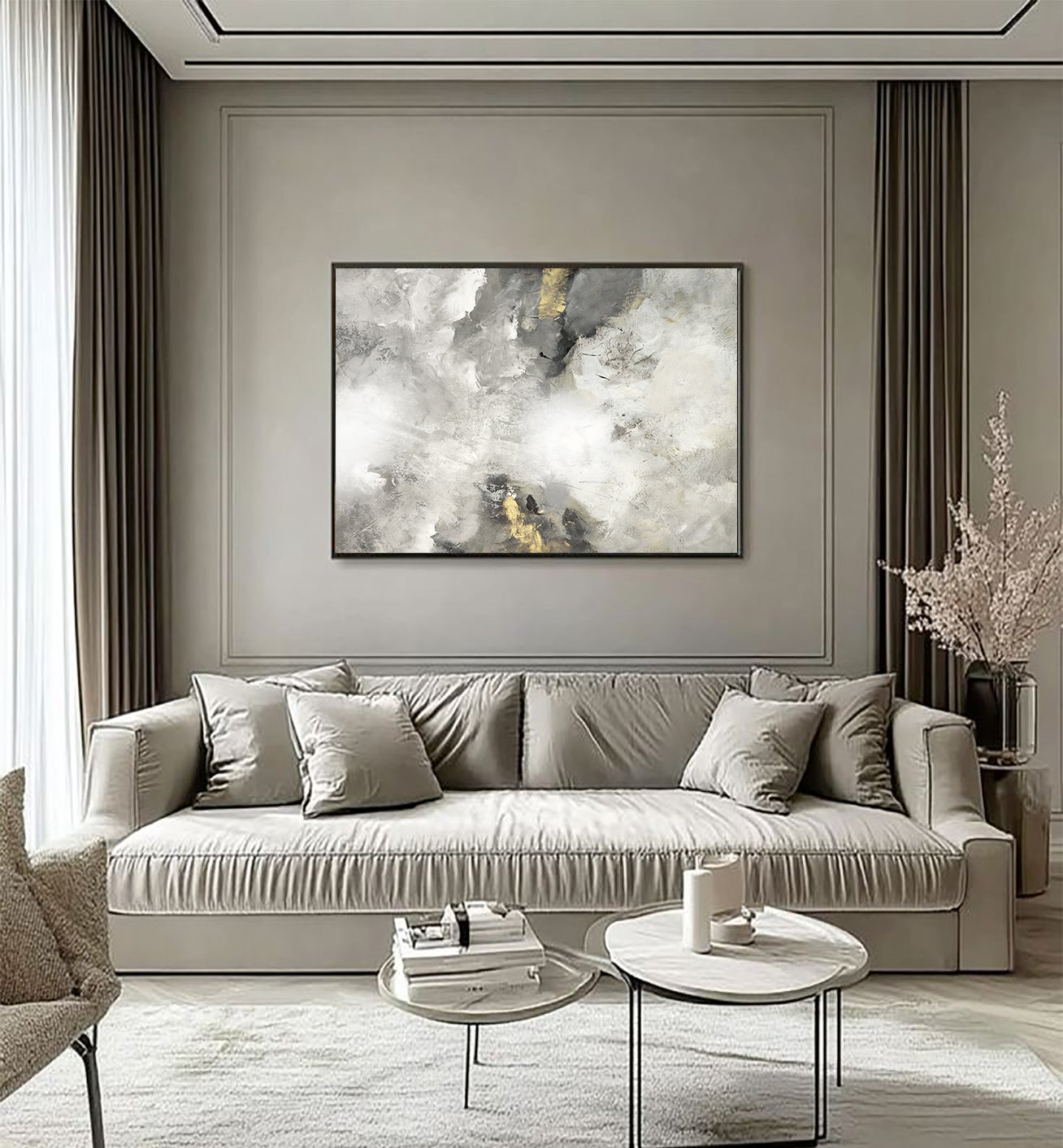 Kézzel készített 3D felületű akril festmény (100x80cm) - Mala - MINIMAL COLLECTION