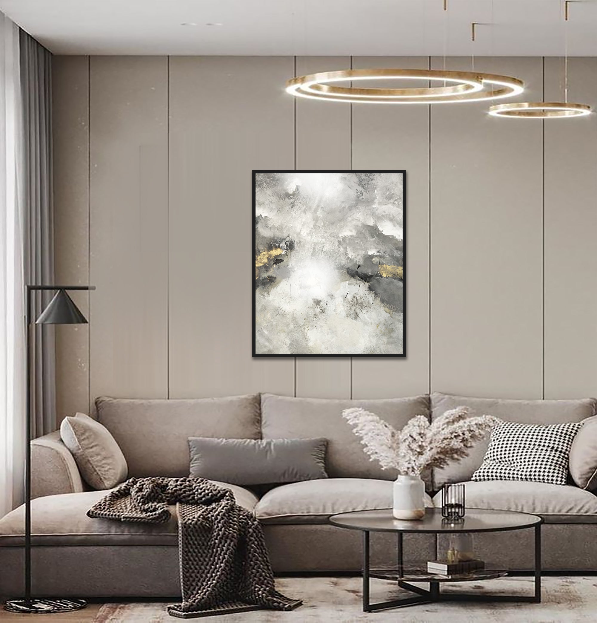 Kézzel készített 3D felületű akril festmény (100x80cm) - Mala - MINIMAL COLLECTION