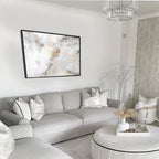 Golden Lily - Texturált, modern, absztrakt akril festmény (100x80cm) - MARBLE COLLECTION