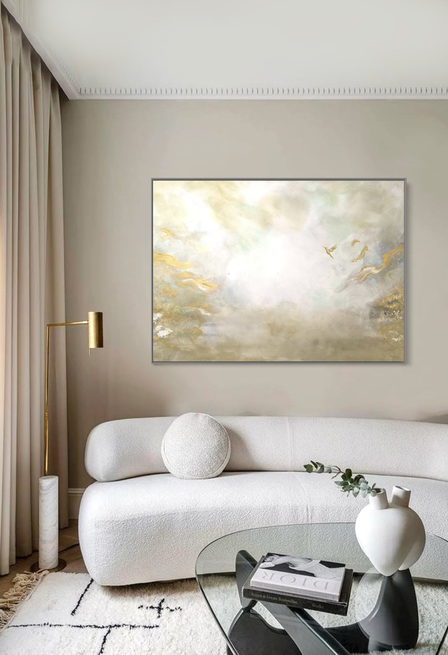 Endless Sky - Texturált, modern, absztrakt akril festmény (100x80cm)