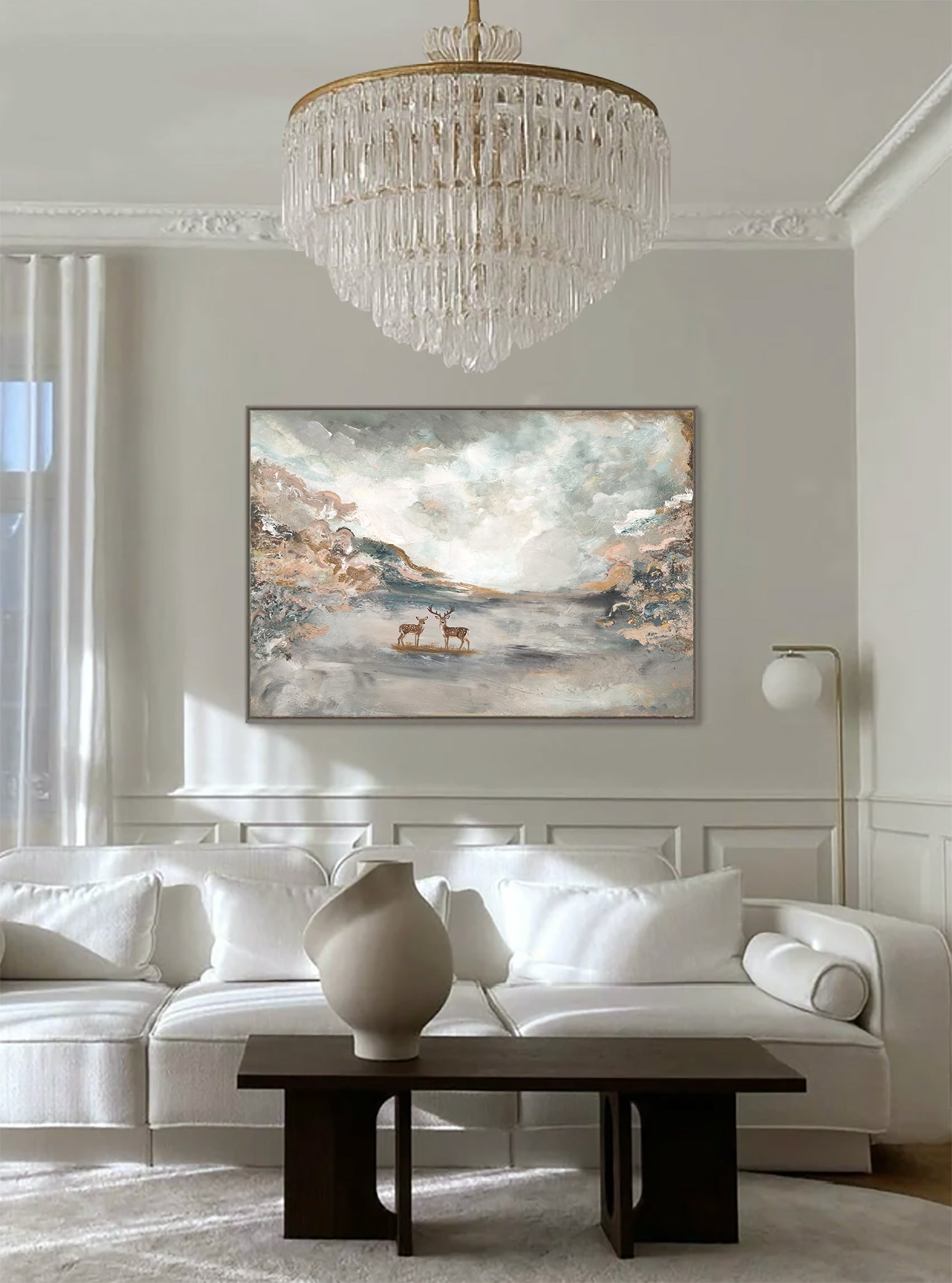 Nightfall Mist - Texturált, modern, absztrakt akril festmény (100x80cm)