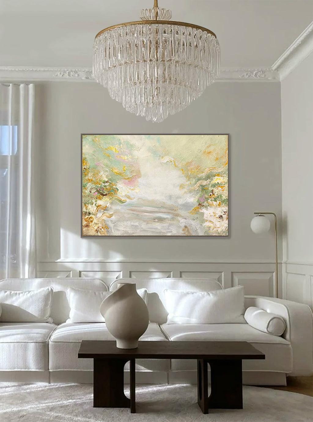 Mystic Garden - Texturált, modern, absztrakt akril festmény (100x80cm)