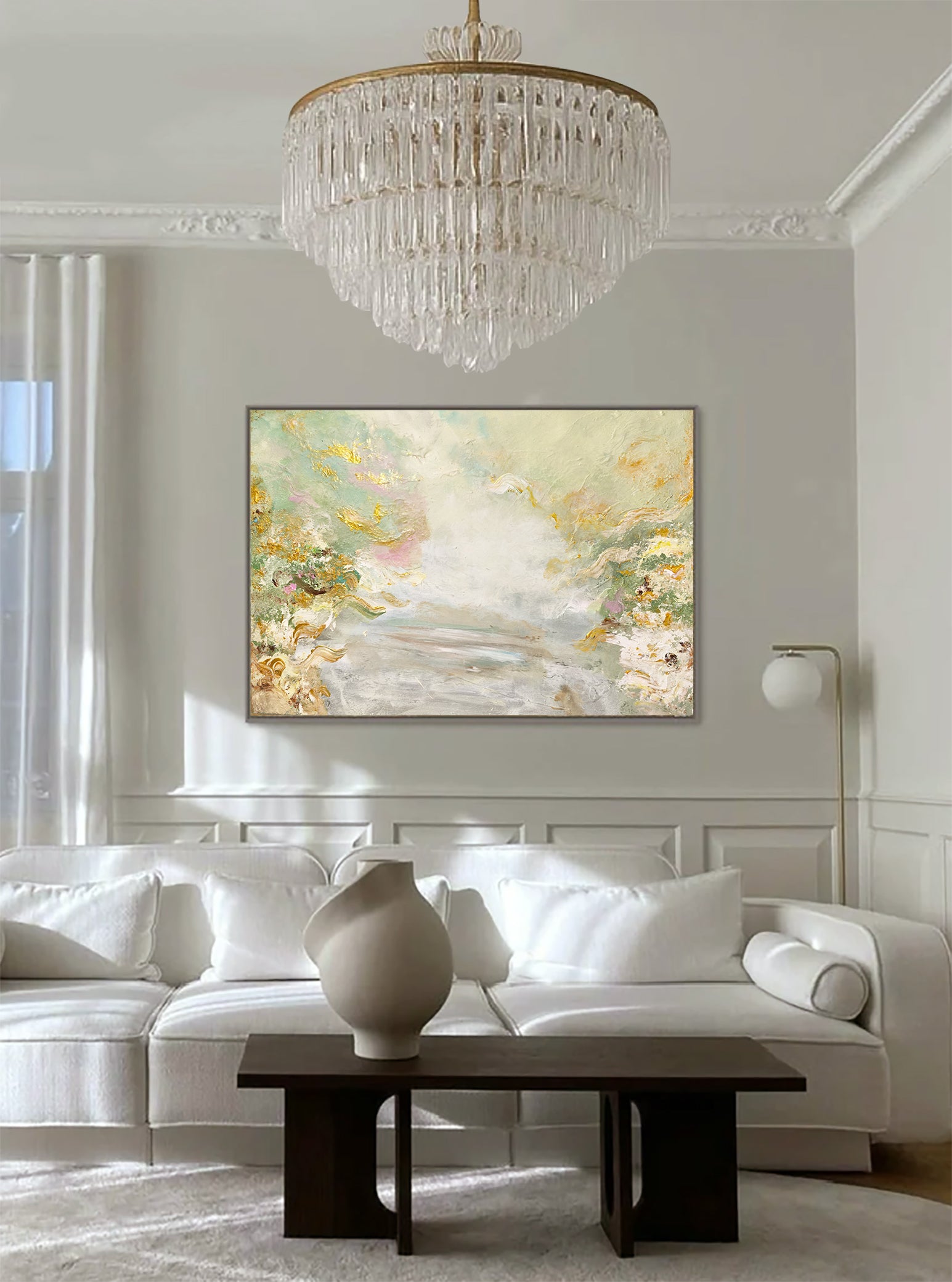 Mystic Garden - Texturált, modern, absztrakt akril festmény (100x80cm)