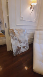 Golden Lana - Texturált, modern, absztrakt akril festmény (100x80cm) - MARBLE COLLECTION